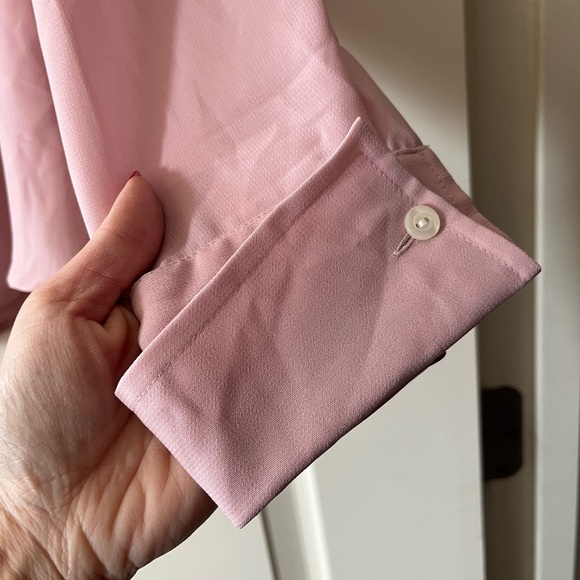 New York & Company Pale Pink Polyester Blouse women’s size medium - Picture 4 of 12